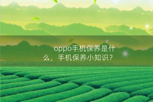 oppo手机保养是什么，手机保养小知识？