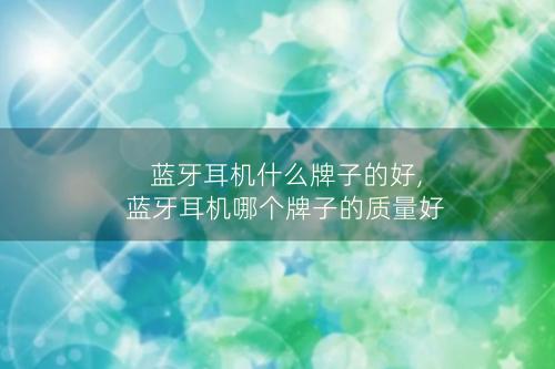 蓝牙耳机什么牌子的好,蓝牙耳机哪个牌子的质量好