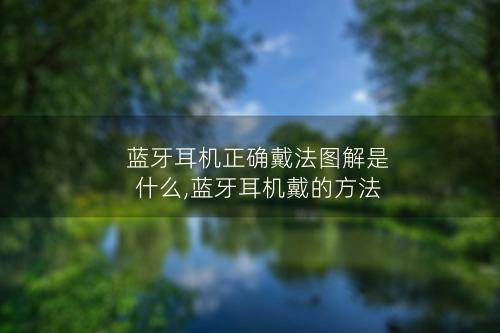蓝牙耳机正确戴法图解是什么,蓝牙耳机戴的方法