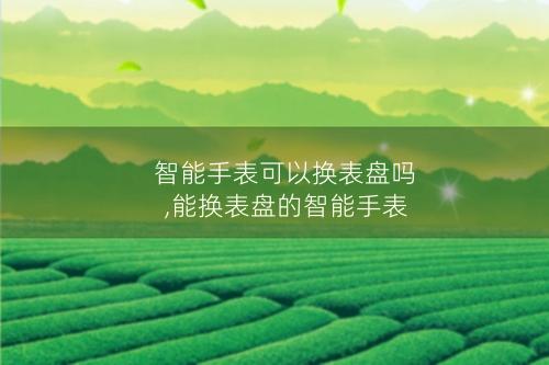 智能手表可以换表盘吗,能换表盘的智能手表