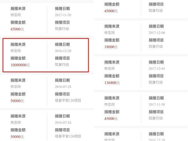 林志玲爆一次捐款1000万 明细摊开网友全跪了