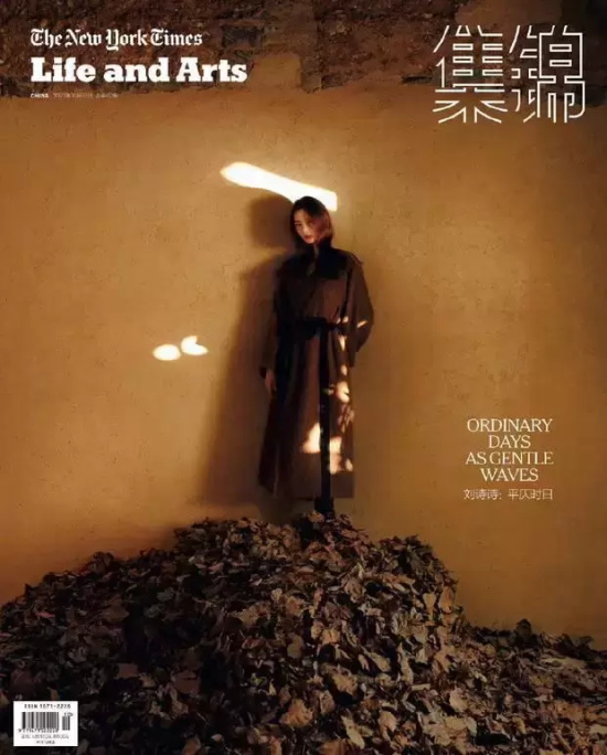 刘诗诗露背长裙杂志写真,细带束腰凸显纤细身材