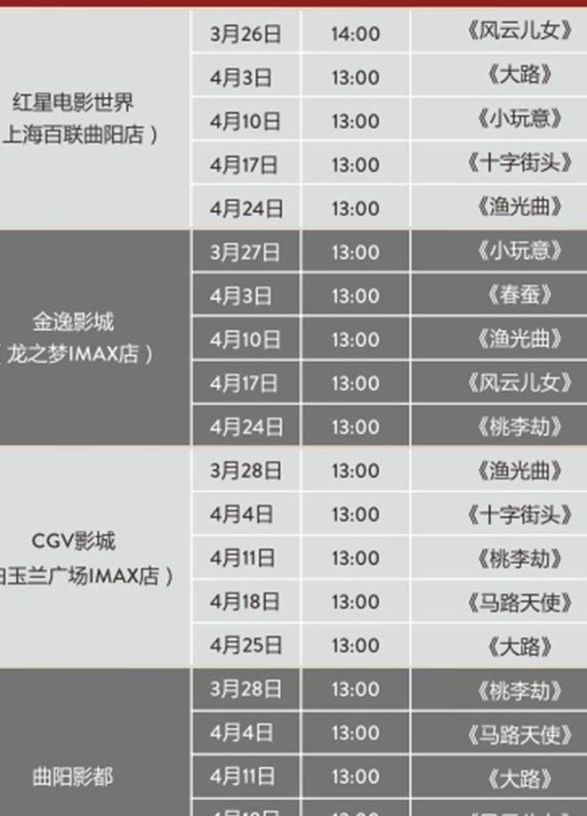 莘庄电影院（莘庄电影院排片表）