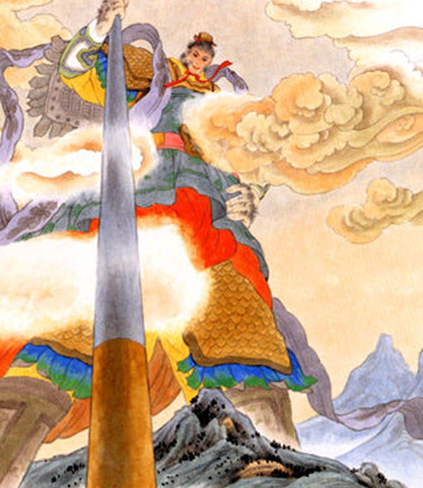 中国神话水怪无支祁,无支祁是孙悟空的原型?(外形猿猴火眼金睛)