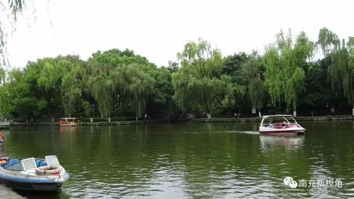 七月仲夏里的南充北湖,好一派美景如画的城市园林风光
